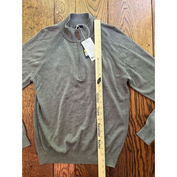 FootJoy Mens Drop Needle Lined Golf Sweater Heather Charcoal 29072 Size Small - Picture 3 of 6